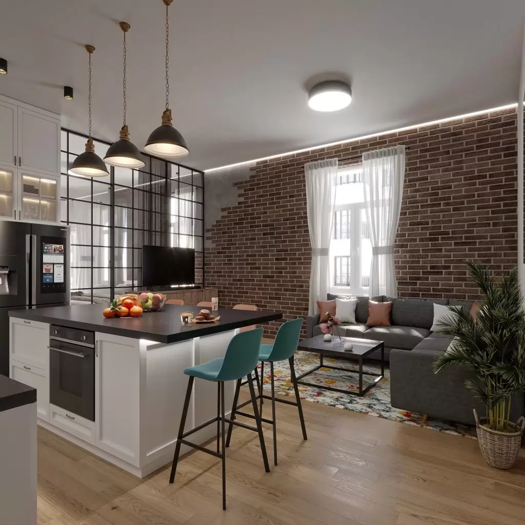 3D render interijera stana – Axis Project