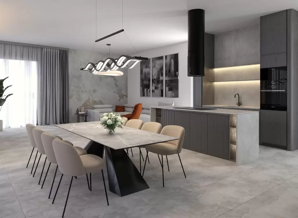 3D render interijera kuće – Axis Project
