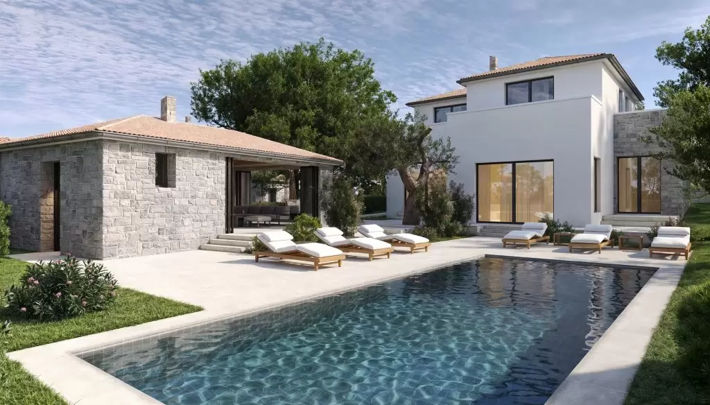 3D render eksterijera moderne vile – Axis Project
