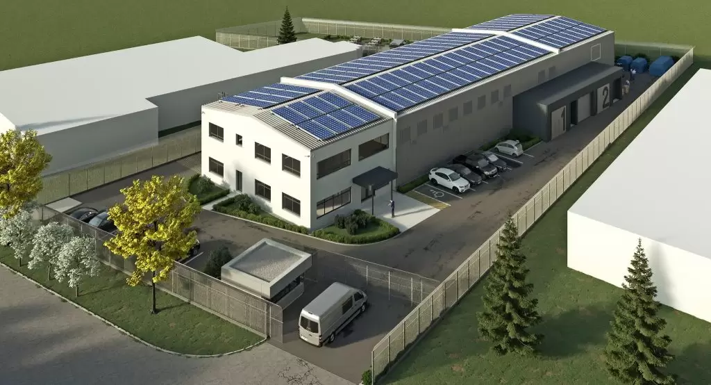 3D render eksterijera hale – Axis Project