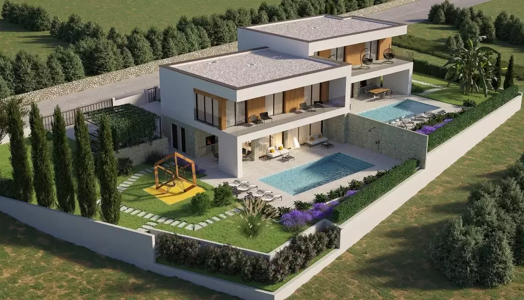 Projekt Vila Mediterranean – 3D render eksterijera – Axis Project