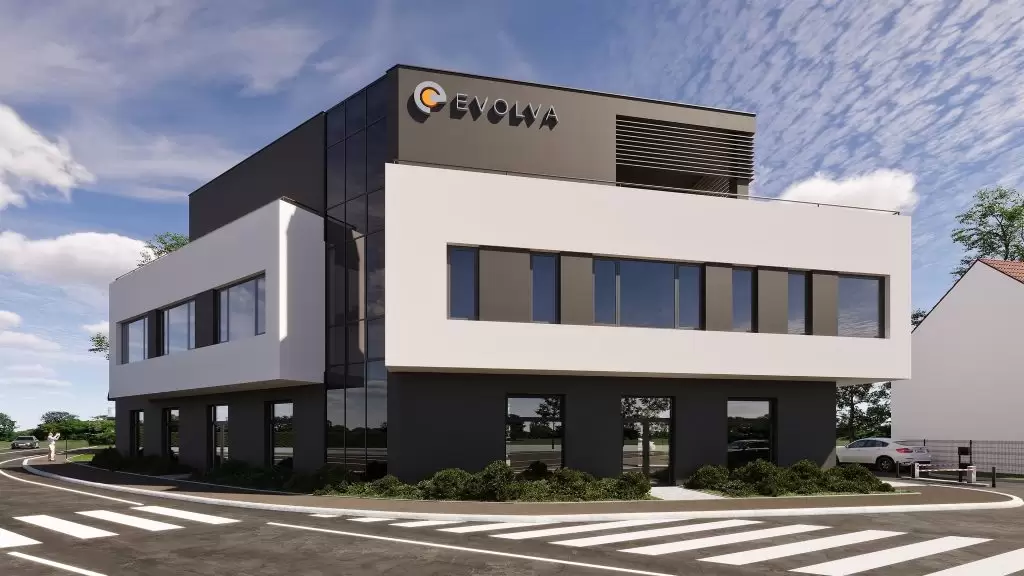 3D render eksterijera poslovne zgrade – Axis Project