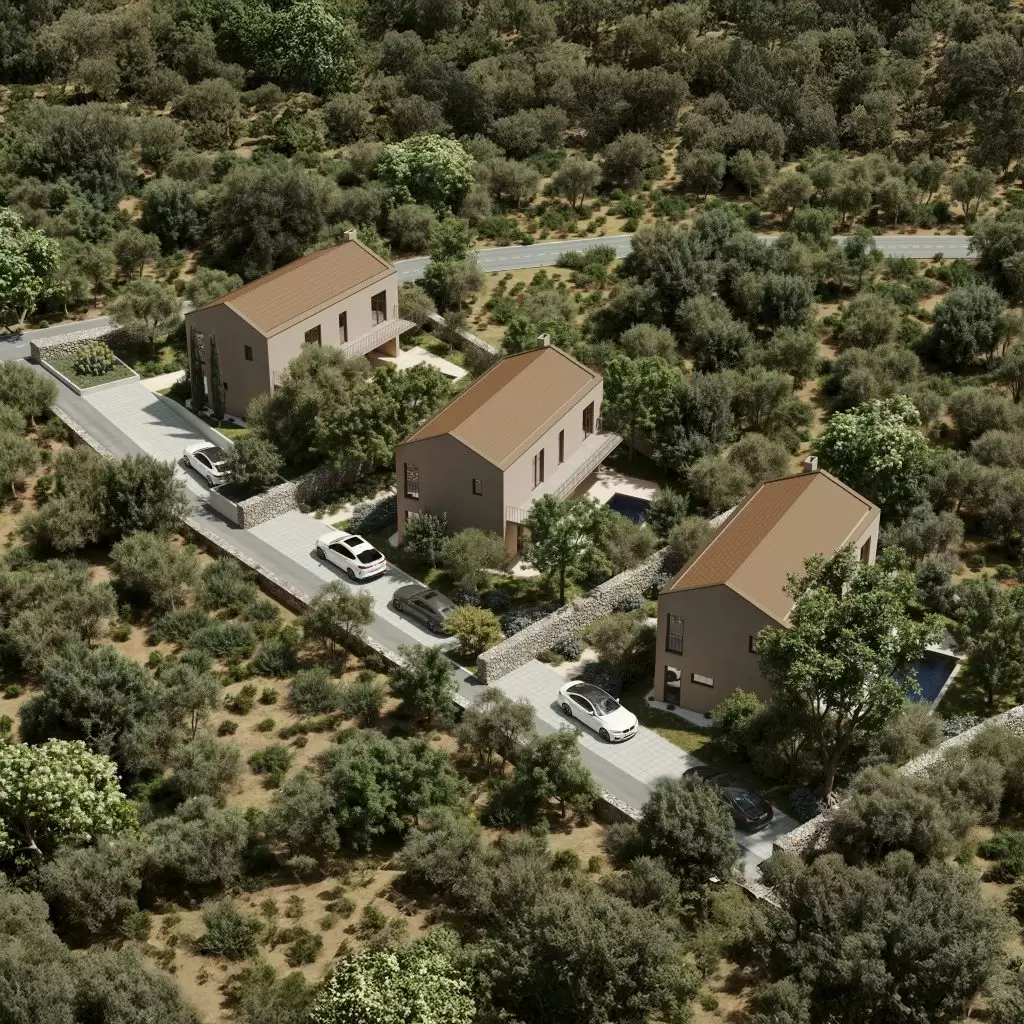 3D vizualizacija moderne kuće na Korčuli - Axis Project