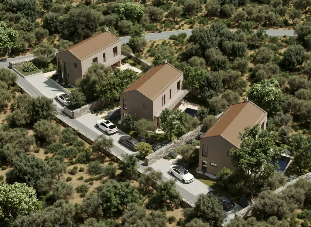 3D vizualizacija moderne kuće na Korčuli - Axis Project